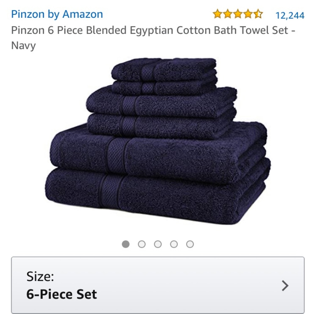 Egyptian Cotton Bath Towel (6 piece)